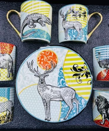 HAYVAN FİGÜRLÜ 6 lı FİNCAN