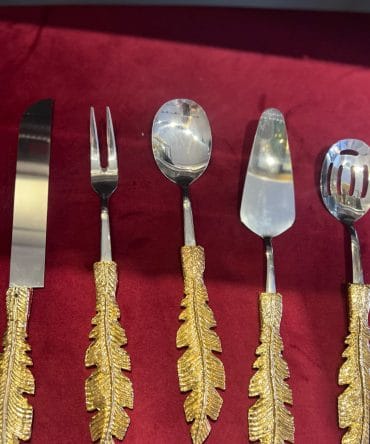 YAPRAK DESEN 5 li SERVİSLİKLER