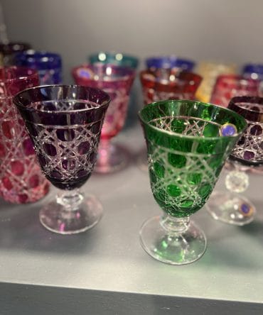 OVAL KADEH KRİSTAL 6 LI RENKLİ