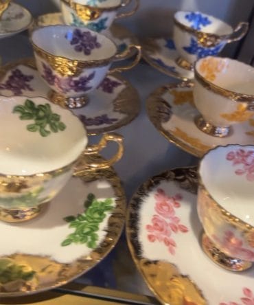 24K AlTIN EL BOYAMA PORSELE FİNCAN TAKIM