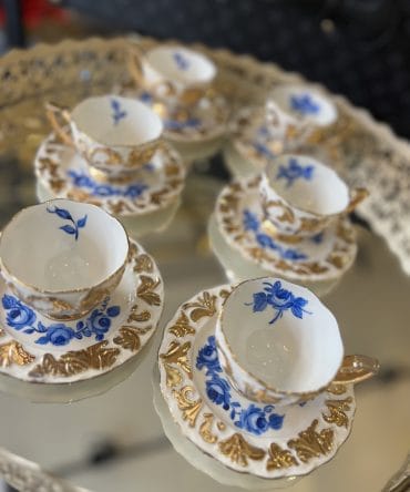 EL BOYAMA MAVİYE GOLD FİNCAN TAKIMI