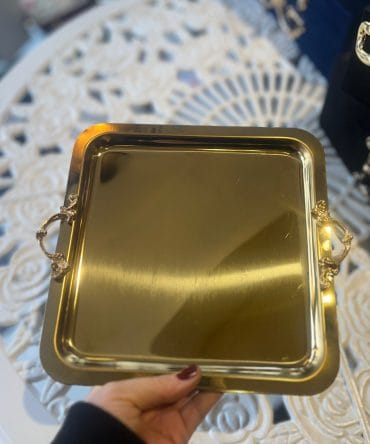 SUNUM TEPSİSİ KARE GOLD 6 lı