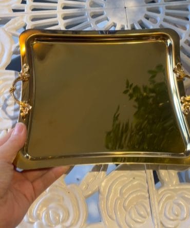 SUNUM TEPSİSİ KARE OVAL GOLD (ADET)