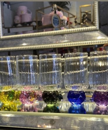 Kristal Top Ayak Kahve Yanı Bardak