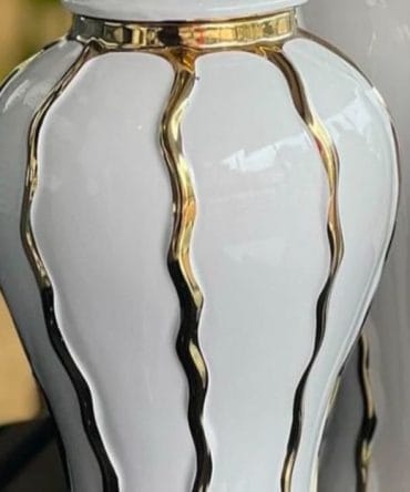 Beyaz Gold Uzun Yaldız Küp 42 cm