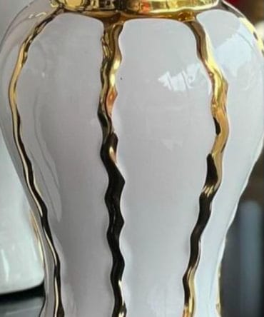 Beyaz Gold Uzun Yaldız Küp 52 cm