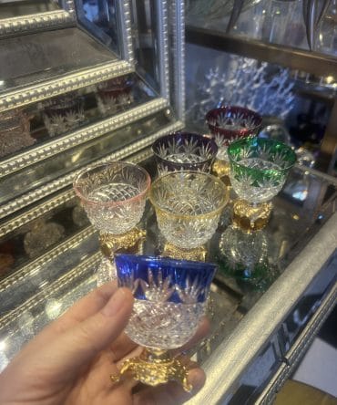 Kristal Lokumluk Gold ayaklı Venüs Renkli