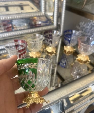 Kristal lokumluk Gold Ayaklı 2 farklı desenli