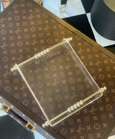 Pleksi tepsi PİRİNÇ BİLYE DETAY TEPSİ Gümüş rengi (Kopya)