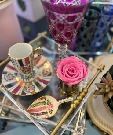 Pleksi Tepsi Sunum Tepsi İki Bilyeli Gold (Kopya)