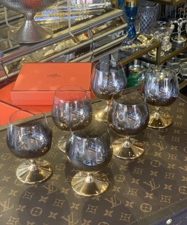 Gold Saydam Füme 6’lı Kadeh Takımı (Kısa)